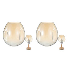 2Pcs Durable Golden Transparent Lamp Cover Simple European Lampshade