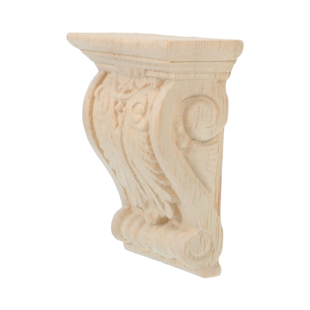 Khaki Wood Corbel Bracket European Style Hand-Carved Decoration 3762132686466