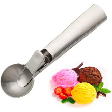 Eisportionierer aus Edelstahl, robust, antihaftbeschichtet, ergonomischer Griff, ideal für Frozen Yogurt, leicht zu reinigen, klein