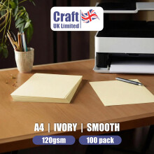 Craft UK W126 Ivory Paper 120 GSM - 100 Sheets