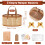 Dreamtop 2 Set Empty Hamper Baskets, Woven Bamboo Gift Basket Hamper Kit with Handles 2
