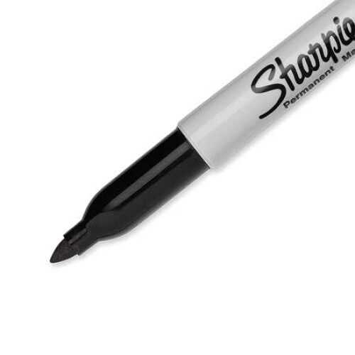 Sharpie 6 x Sharpie Permanent Marker Fine Point Black - NEW 1