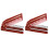 4Pièces Brosse De Voyage Pliable Rouge Ergonomique Et Compacte 1