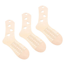 3Pièces Accessoires Tricot Bois Beige Hauteur Réglable