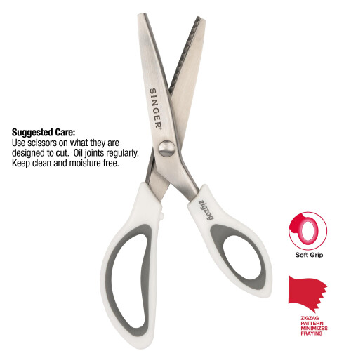 Singer SINGER 9" Pinking Shears - Zig Zag Scissors for Fabric White 2