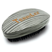 Premium Palm Wave Brush for Men 360 - Medium Hard Curved 360 Wave Hair Brushs - Made with Nature Beech & Nylon Boar Bristle Men's Hair Brush For Black