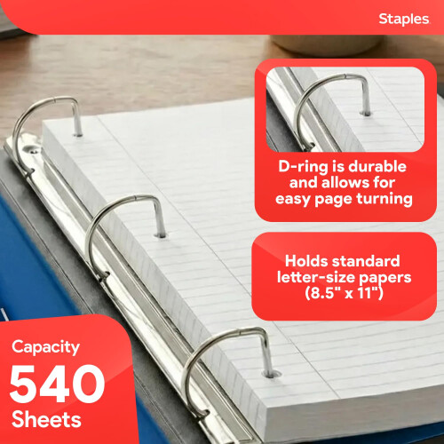 Staples Staples Better Binder, 2-Inch, Blue 2