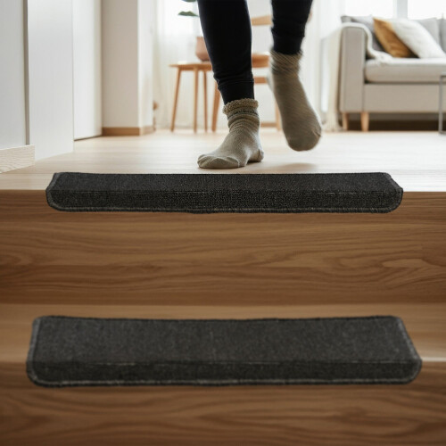 Rectangular Stair Treads Set of 15 - Non-Slip, Self-Adhesive 2