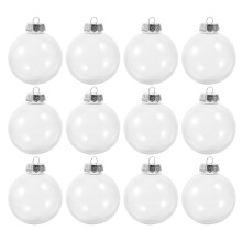 Clear Round Fillable Ornament Balls 12 Pack