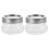 2-Pack Compact Transparent Glass Jars with Stainless Steel 1