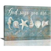 Ocean Beach Canvas Wall Art 16x12 in