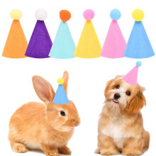 6 Pack Pet Party Hats for Dogs Cats Rabbits