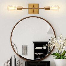 Eastin Dimmable Brass Wall Sconce 2-Light