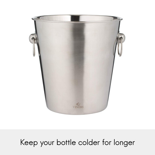 Viners Viners Barware 4 Litre Champagne Bucket, Silver 1