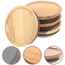Wooden Bottle Lids with Silicone Seal, 4-Pack