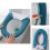 Marineblauer Toilettensitzbezug aus Polyester – dehnbar, waschbar 1