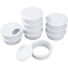 Tampa para orifício de cabos com tampa removível, passa-cabos de mesa em plástico ABS para fácil instalação - Perfeito para manter um ambiente