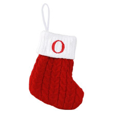 Christmas Stocking Red Plaid Snowflake 18cm