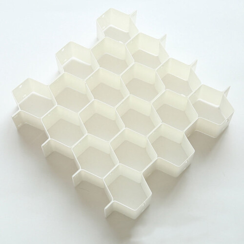 White Plastic Drawer Divider Set – Adjustable Organiser