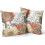 Fodere per cuscini floreali in stile boho, 45x45 cm, set da 2 1