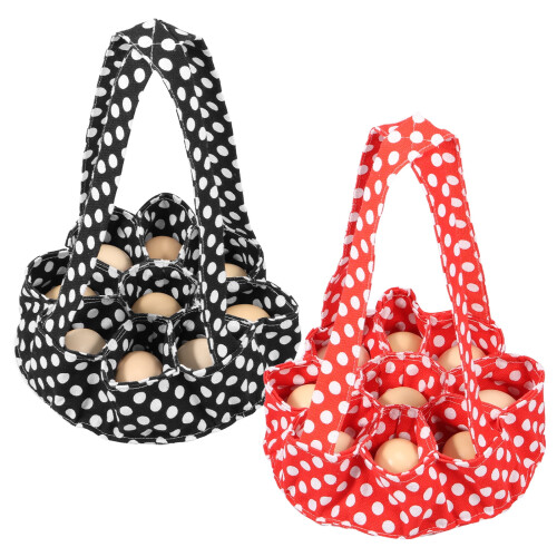 Cloth Egg Collecting Basket with 9 Compartments