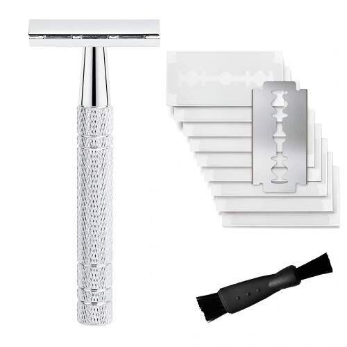 Women's Double Edge Safety Razor with 10 Blades