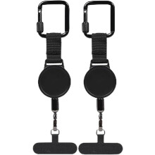 Cordón retráctil para teléfono con clip metálico de 360