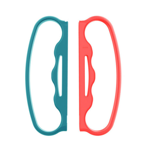 (Red blue) 1 Pair Mini Boxing Handle Grip Kit with Lanyard For Switch Joy-Con Controller 2