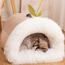 Cuccia pieghevole semi-chiusa per gatti e cani di piccola taglia