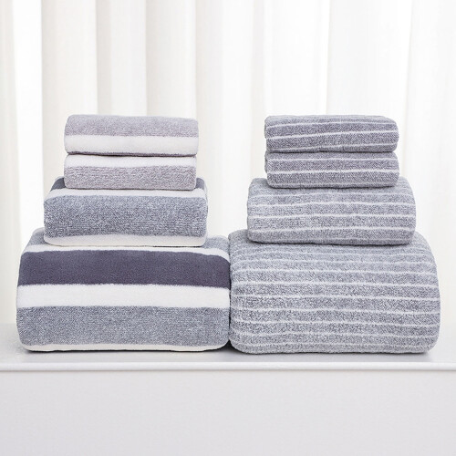 8-Piece Velvet Bath Towel Set – Soft, Absorbent, for