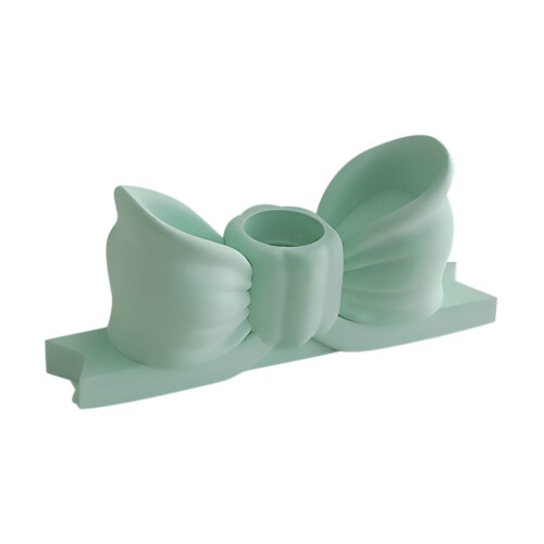 Gypsum Bow-Style Candle Holder