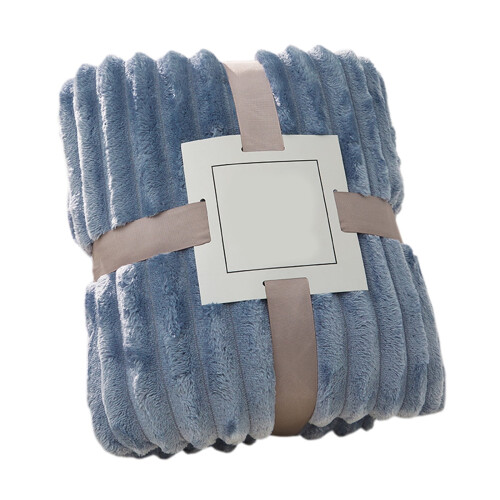 Double-Layer Raschel Blanket 70x100cm Light Blue