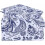 Navy Paisley Microfiber Sheet Set, Cal King, 4-Piece 1