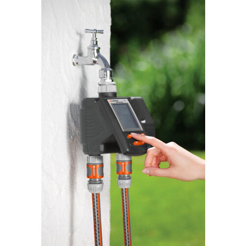 Gardena Gardena Irrigation Computer Multicontrol Duo: Automatic Irrigation Control, Weekdays programmable, up to 3 irrigation a day, with 1