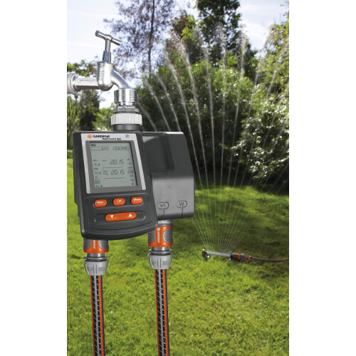 Gardena Gardena Irrigation Computer Multicontrol Duo: Automatic Irrigation Control, Weekdays programmable, up to 3 irrigation a day, with 2