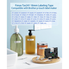 Fimax Tze-241 18mm Compatible with Brother Label Printer Tape 18mm Replacement for Brother P-Touch Label Maker Tape TZe241 TZ-241 for PT-E300 D450