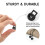 Drawstring Cord 100 Pcs Toggles for Drawstrings and 15m/49ft Black Elastic Cord 2mm Sturdy drawstring toggle and Round Black Elast 3