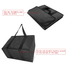 Set of 2 XL Large Premium Quality Insulated Collapsible Cooler Bag with Zipper Closure,Reusable Grocery Shopping Bag Keep Food Hot