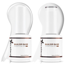 Nicedeco Hema Free Builder Base Gel Smalto Unghie 2 Pz 15ml Rosa Trasparente Vegan Cruelty Free