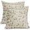Fodere per cuscini floreali verde oliva, 45x45 cm, set da 2 1