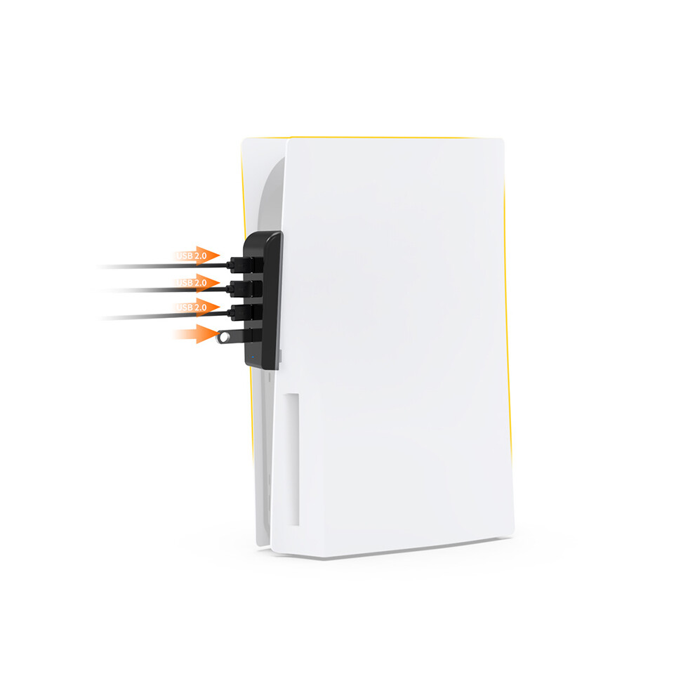 Usb 2.0 Hub High Speed Charger Controller Splitter Expander For Ps5 Console 110691708625