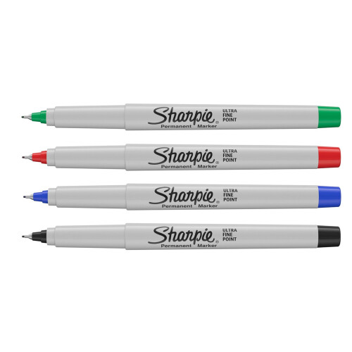 Sharpie Sharpie Permanent Markers | Ultra-Fine Point | Assorted Classic Colours | 4 Count 2