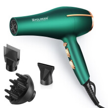 Pro Ionic Salon Hårtork,Xpoliman Hårtork,2000 Watt med AC Motor,Snabbtorkande Lätt
