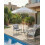 Beliani Market Parasol 258 cm MURASA White 3
