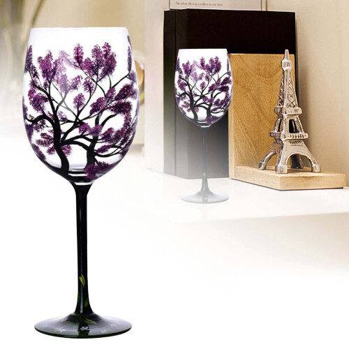 Ποτήρι Κρασιού Four Seasons Tree – Χειροποίητο Κρυστάλλινο Κύπελλο