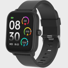 Smartwatch mit GPS, Herzfrequenz- und Sauerstoffsensor, Schwarz