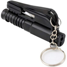 Strumento di emergenza portachiavi per auto, rompivetro in acciaio al tungsteno utilizzabile sott'acqua e taglia cinture di sicurezza con lama in