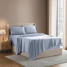Queen Microfiber Sheet Set – Double Brushed, Deep Pocket,