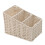 Beige Woven Desktop Organizer with 3 Compartments 1