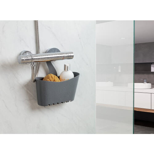 TATAY Shower Caddy Multifunctional | Resists Humidity | Easy No-Drill Installation | Polypropylene | Stackable Hanging Shower Bask 2